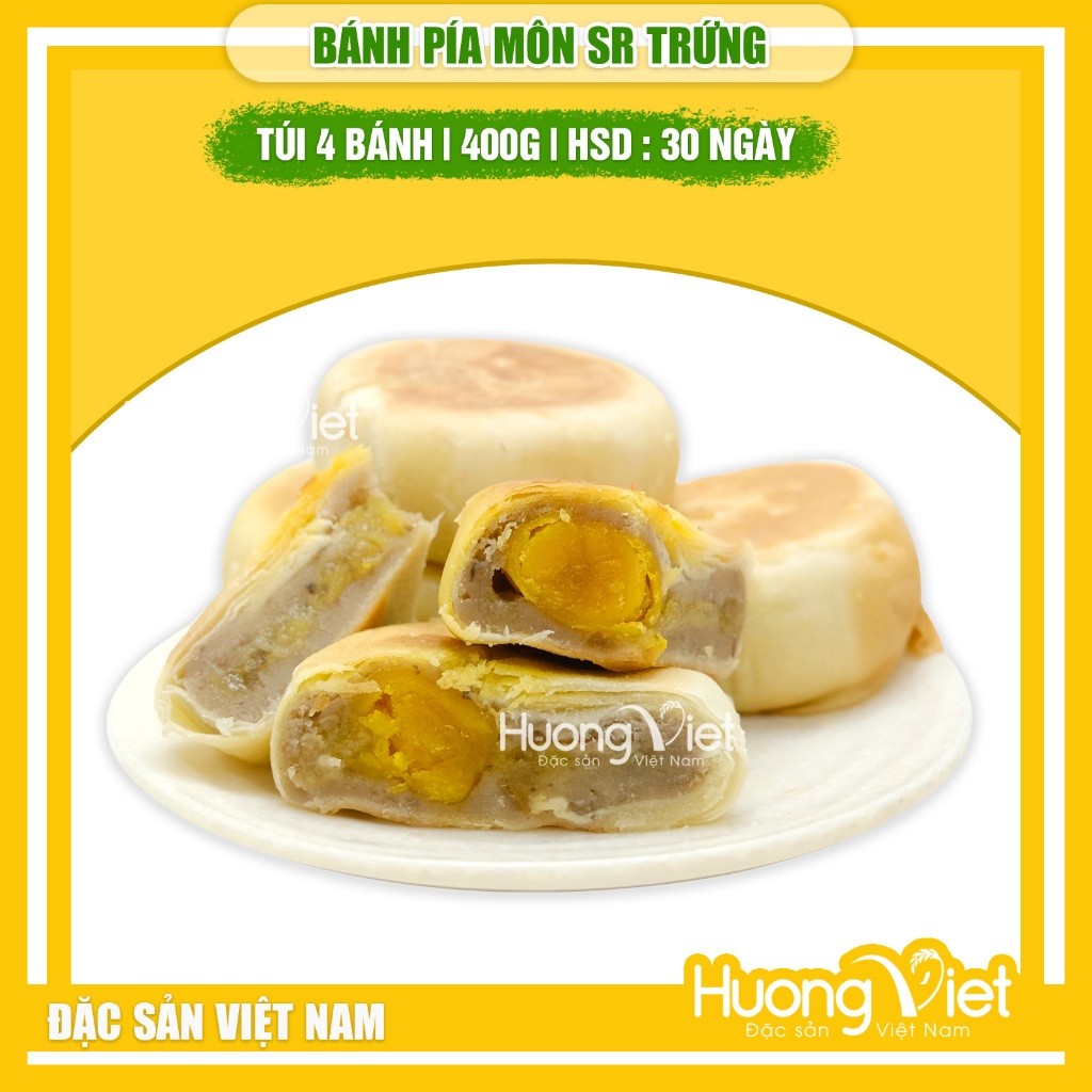 Bánh pía khoai môn sầu riêng 2 sao 1 trứng Tân Huê Viên (Túi 400g) Bánh pía khoai môn sầu riêng 2 sao 1 trứng Tân Huê Viên (Túi 400g)