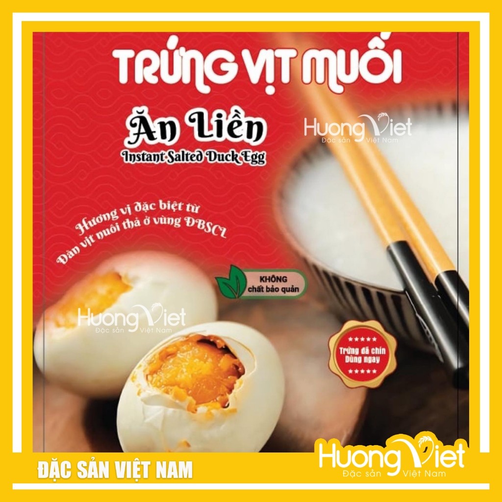 Trứng vịt muối ăn liền Sóc Trăng Minh Đức (Vỉ 4 trứng, 60g)