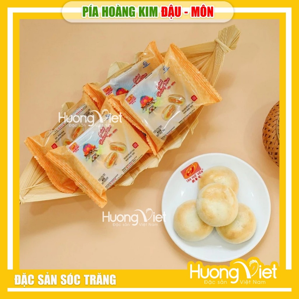Bánh pía hoàng kim Đậu - Môn Tân Huê Viên túi 12 bánh 480g