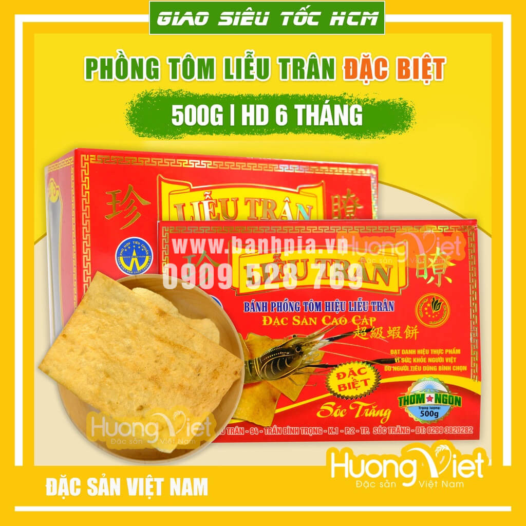 Bánh phồng tôm cao cấp Liễu Trân 500g Bánh phồng tôm cao cấp Liễu Trân 500g