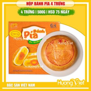 Bánh pía đậu xanh sầu riêng 4 trứng Tân Huê Viên 500gr Bánh pía đậu xanh sầu riêng 4 trứng Tân Huê Viên 500gr