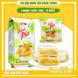 Bánh pía đậu xanh sầu riêng 1 sao Tân Huê Viên 320gr Bánh pía đậu xanh sầu riêng 1 sao Tân Huê Viên 320gr