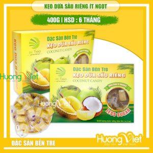 Kẹo dừa sầu riêng cao cấp ít đường Du Thảo 400gr Kẹo dừa sầu riêng cao cấp ít đường Du Thảo 400gr