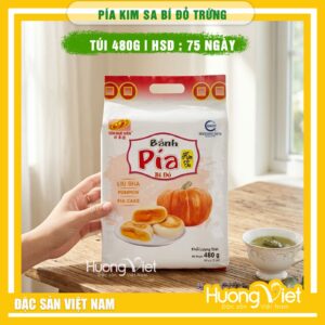 Bánh pía kim sa trứng chảy bí đỏ mini Tân Huê Viên 12 bánh (túi 500gr) Bánh pía kim sa trứng chảy bí đỏ mini Tân Huê Viên 12 bánh (túi 500gr)