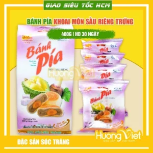 Bánh pía khoai môn sầu riêng 2 sao 1 trứng Tân Huê Viên (Túi 400g)