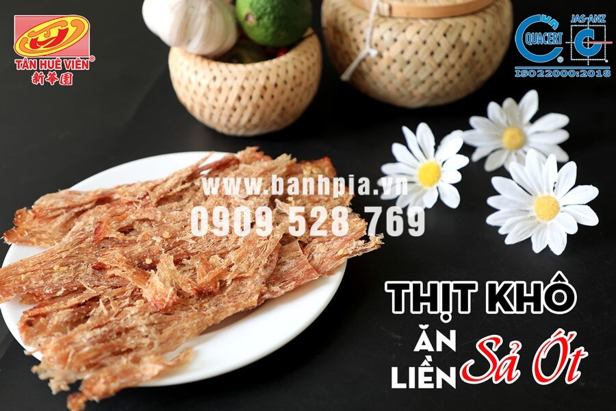 Khô heo sả ớt ăn liền Tân Huê Viên 100g