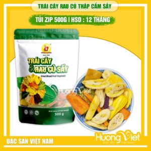 Trái cây sấy thập cẩm nguyên miếng túi zip 500g