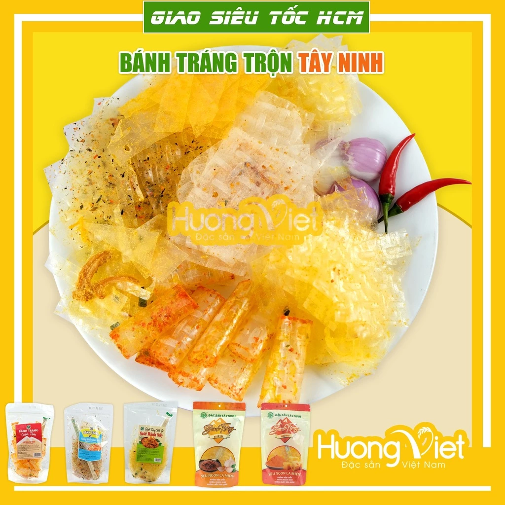 Bánh tráng trộn SA TẾ TỎI Tân Nhiên - Túi 55g Bánh tráng trộn SA TẾ TỎI Tân Nhiên - Túi 55g