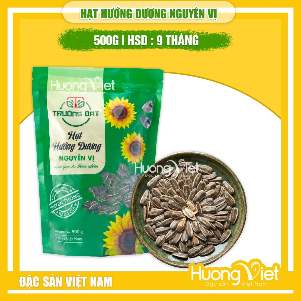 Hạt hướng dương rang mộc nguyên vị Trường Đạt - Túi zip 500g
