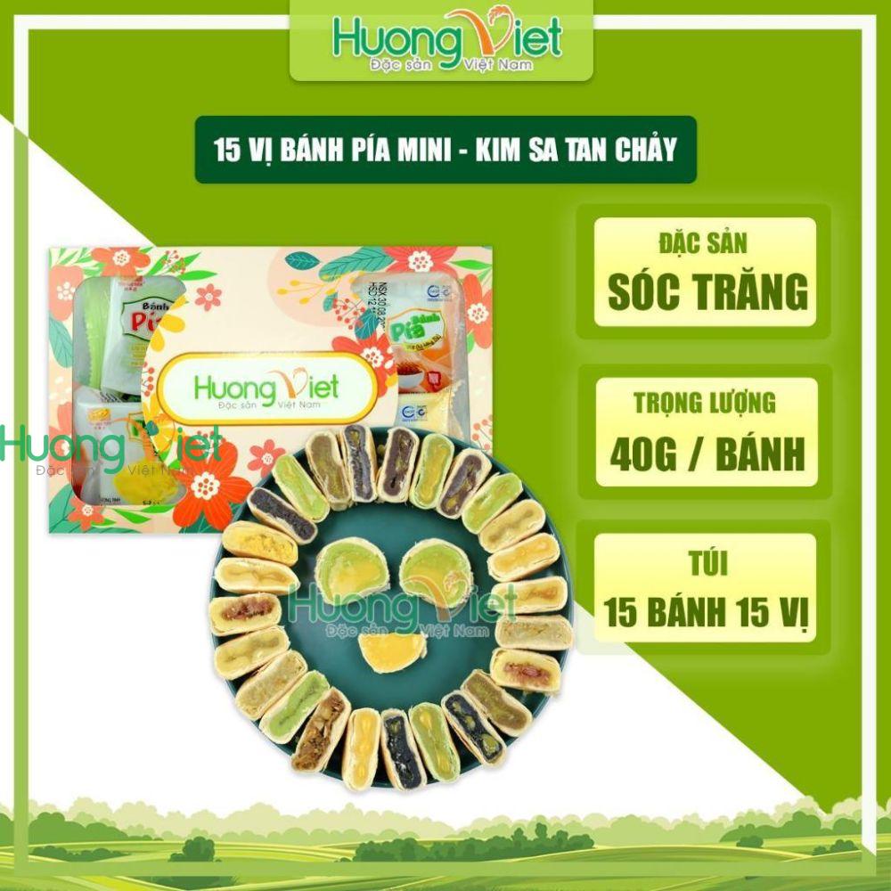 Hộp quà bánh pía kim sa 15 vị Tân Huê Viên - Hoa Ban Mai Hộp quà bánh pía kim sa 15 vị Tân Huê Viên - Hoa Ban Mai