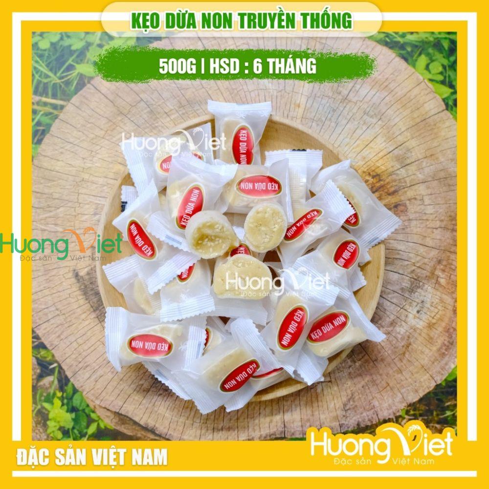 Kẹo dừa non vị truyền thống - túi 500g Kẹo dừa non vị truyền thống - túi 500g