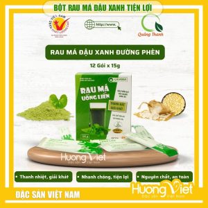 Bột rau má đậu xanh đường phèn Quảng Thanh (12 gói x 15g) Bột rau má đậu xanh đường phèn Quảng Thanh (12 gói x 15g)