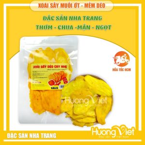 Xoài sấy dẻo muối ớt Nha Trang - túi zip 200g Xoài sấy dẻo muối ớt Nha Trang - túi zip 200g
