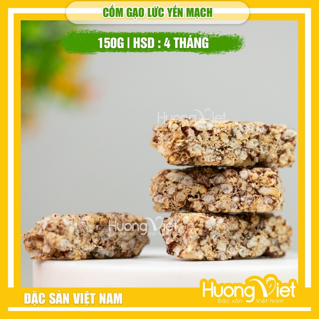 Cốm gạo lức yến mạch ít ngọt Tân Huê Viên - Túi 150g Cốm gạo lức yến mạch ít ngọt Tân Huê Viên - Túi 150g