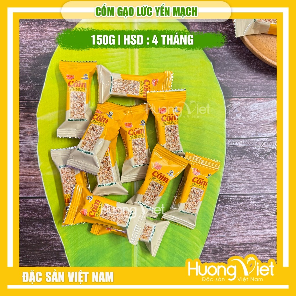 Cốm gạo lức yến mạch ít ngọt Tân Huê Viên - Túi 150g