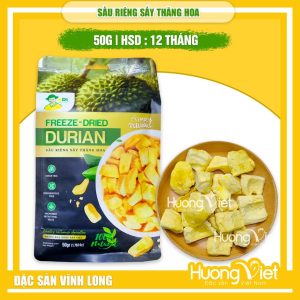 Sầu riêng 6Ri sấy thăng hoa nguyên miếng (Túi 50g)