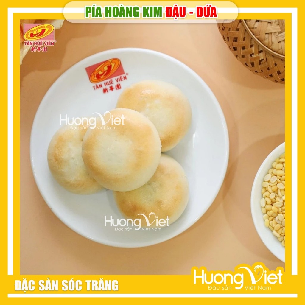 Bánh pía hoàng kim Đậu - Dứa Tân Huê Viên túi 12 bánh 480g