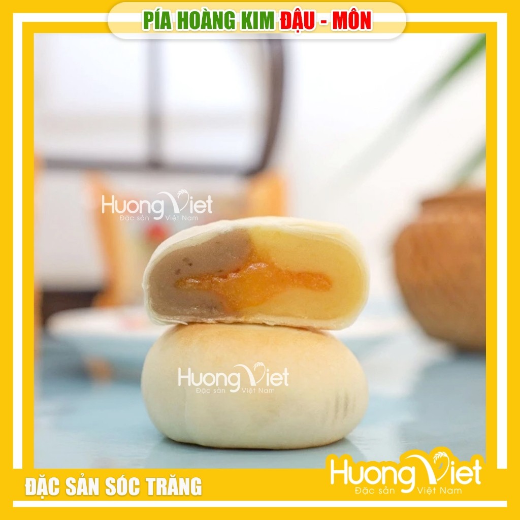 Bánh pía hoàng kim Đậu - Môn Tân Huê Viên túi 12 bánh 480g Bánh pía hoàng kim Đậu - Môn Tân Huê Viên túi 12 bánh 480g
