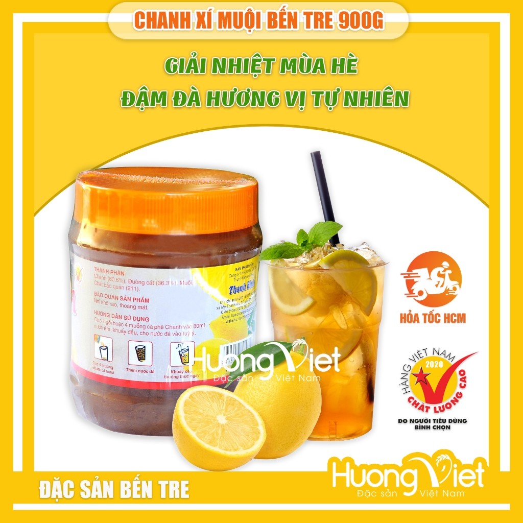 Nước chanh ngâm xí muội Thanh Bình hũ 900g - Giải khát mùa hè Nước chanh ngâm xí muội Thanh Bình hũ 900g - Giải khát mùa hè