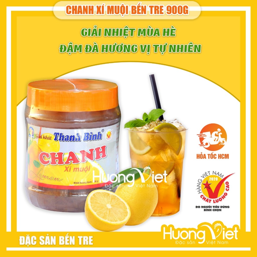 Nước chanh ngâm xí muội Thanh Bình hũ 900g - Giải khát mùa hè Nước chanh ngâm xí muội Thanh Bình hũ 900g - Giải khát mùa hè