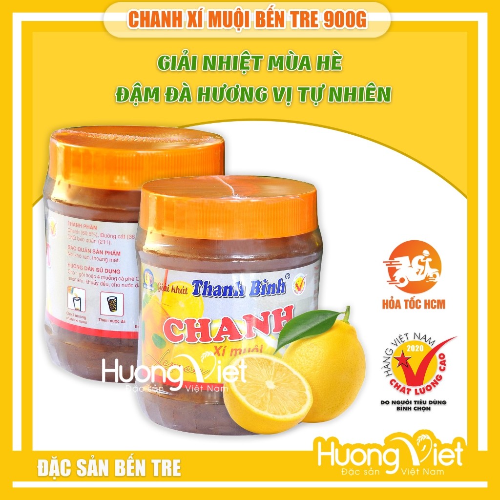 Nước chanh ngâm xí muội Thanh Bình hũ 900g - Giải khát mùa hè