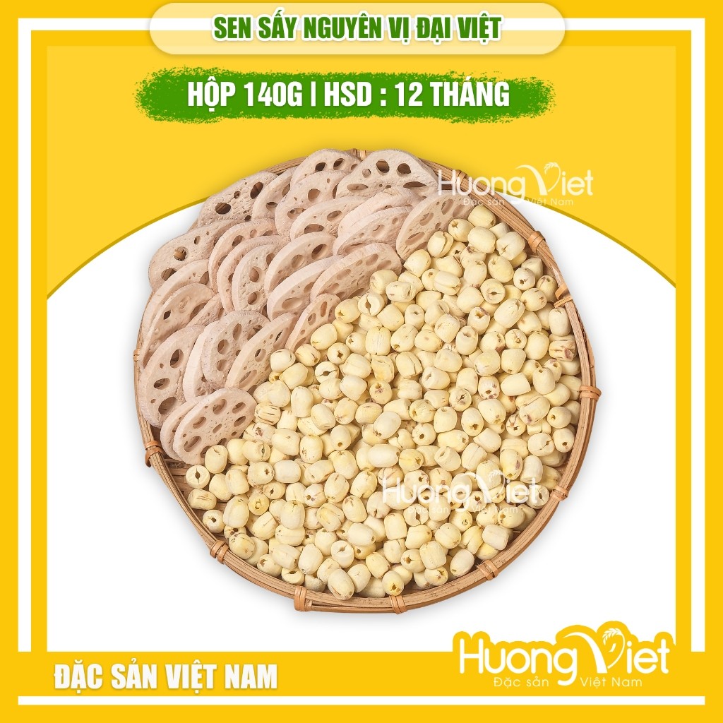 Hạt sen sấy giòn nguyên vị Đồng Tháp (Sen Đại Việt) - Hũ 140g Hạt sen sấy giòn nguyên vị Đồng Tháp (Sen Đại Việt) - Hũ 140g