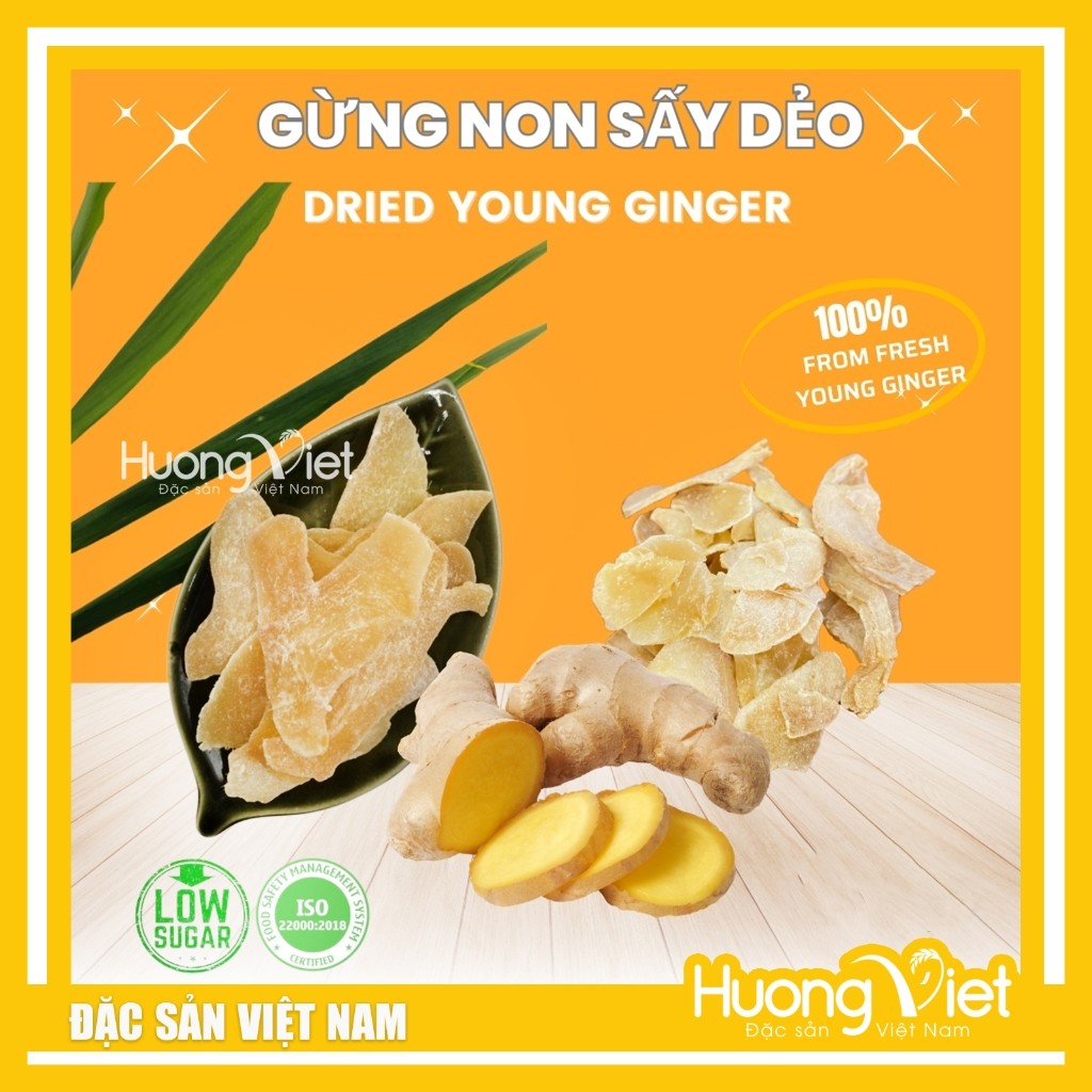 Gừng non sấy dẻo 123 Farm – Vị ít cay, mềm thơm (Hũ 125g) Gừng non sấy dẻo 123 Farm – Vị ít cay, mềm thơm (Hũ 125g)