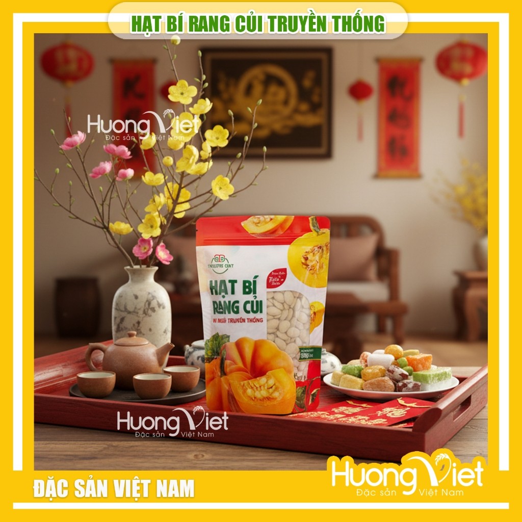 Hạt bí rang củi vị muối truyền thống Trường Đạt - Túi 50g