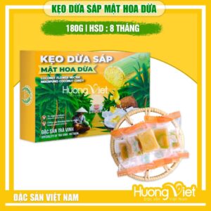 Kẹo dừa sáp mật hoa dừa Vicosap Trà Vinh - Hộp 180g