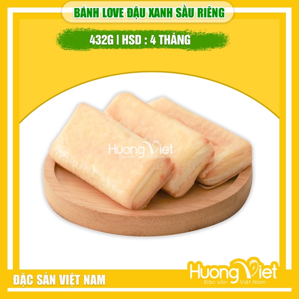 Bánh Love đậu xanh sầu riêng trứng muối - Hộp 432g (24 Bánh) Bánh Love đậu xanh sầu riêng trứng muối - Hộp 432g (24 Bánh)