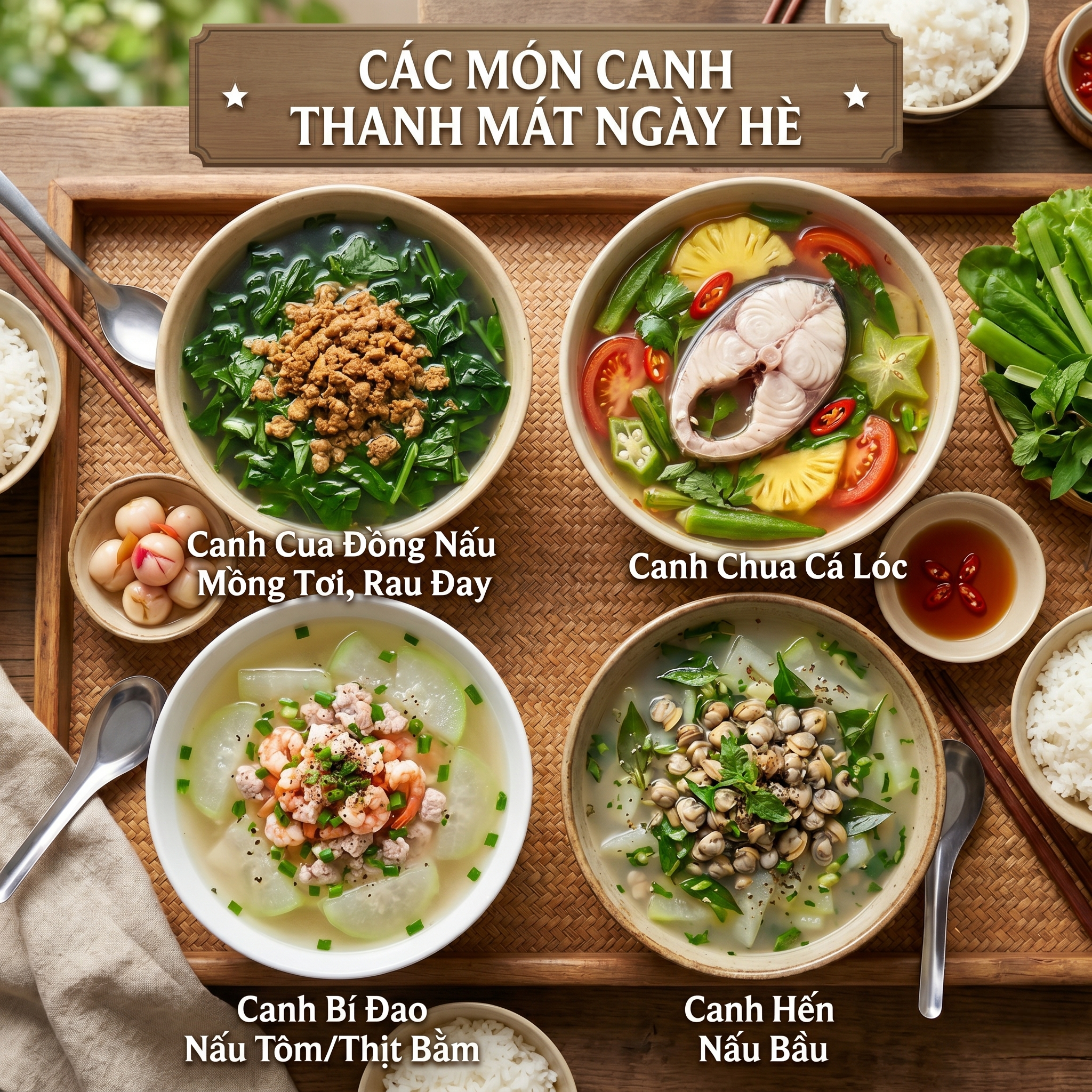 4 món canh chuẩn vị, thanh ngọt ngày hè