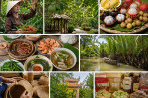 Vườn Cái Mơn mùa nào cũng có trái chín — hái tận tay, ăn tại vườn, ngọt theo cách không siêu thị nào bán được.
