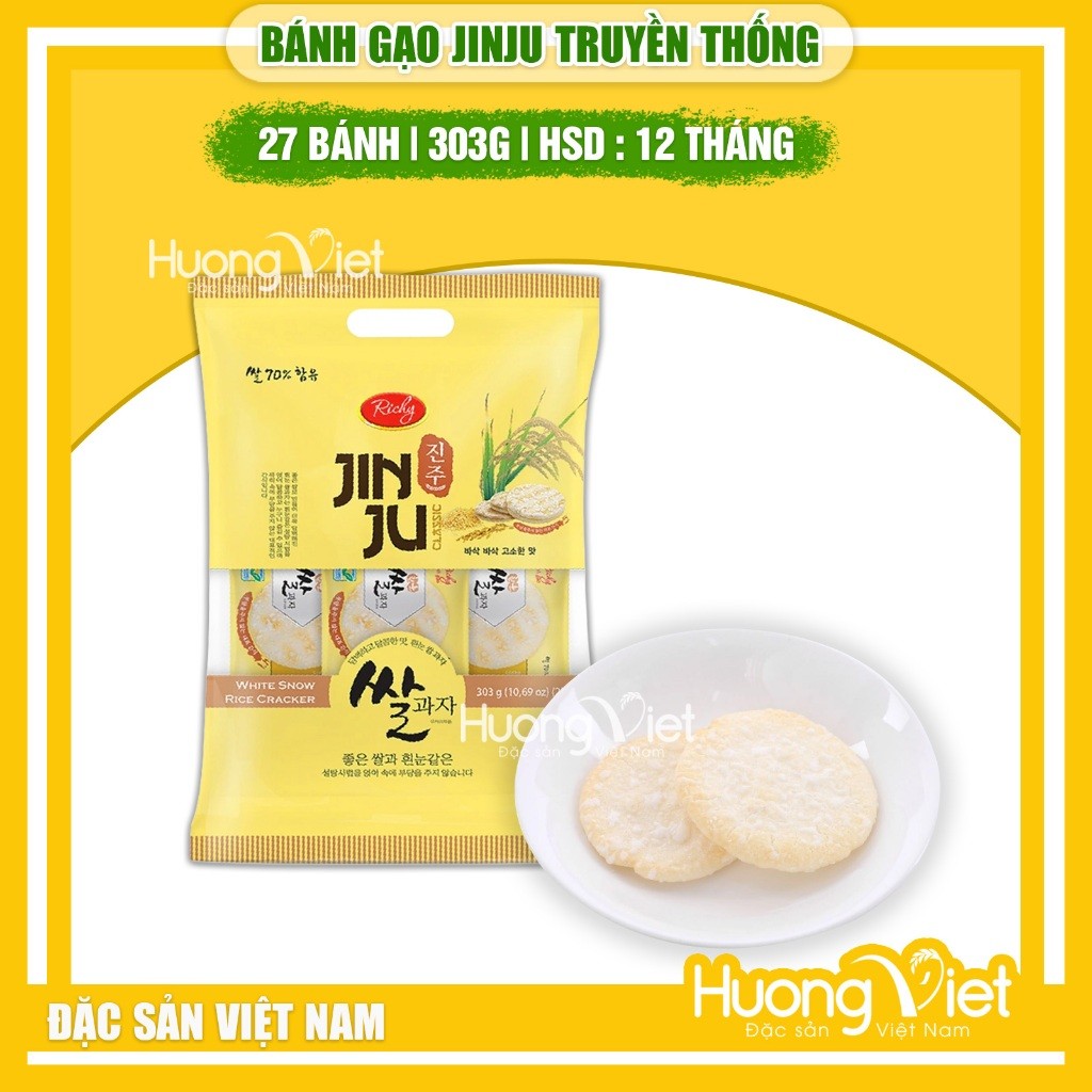 Bánh gạo Jinju vị ngọt truyền thống Richy (Túi 303g, 27 bánh) Bánh gạo Jinju vị ngọt truyền thống Richy (Túi 303g, 27 bánh)
