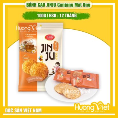 Bánh gạo Jinju Gold vị Ganjang mật ong Richy (Túi 100g)