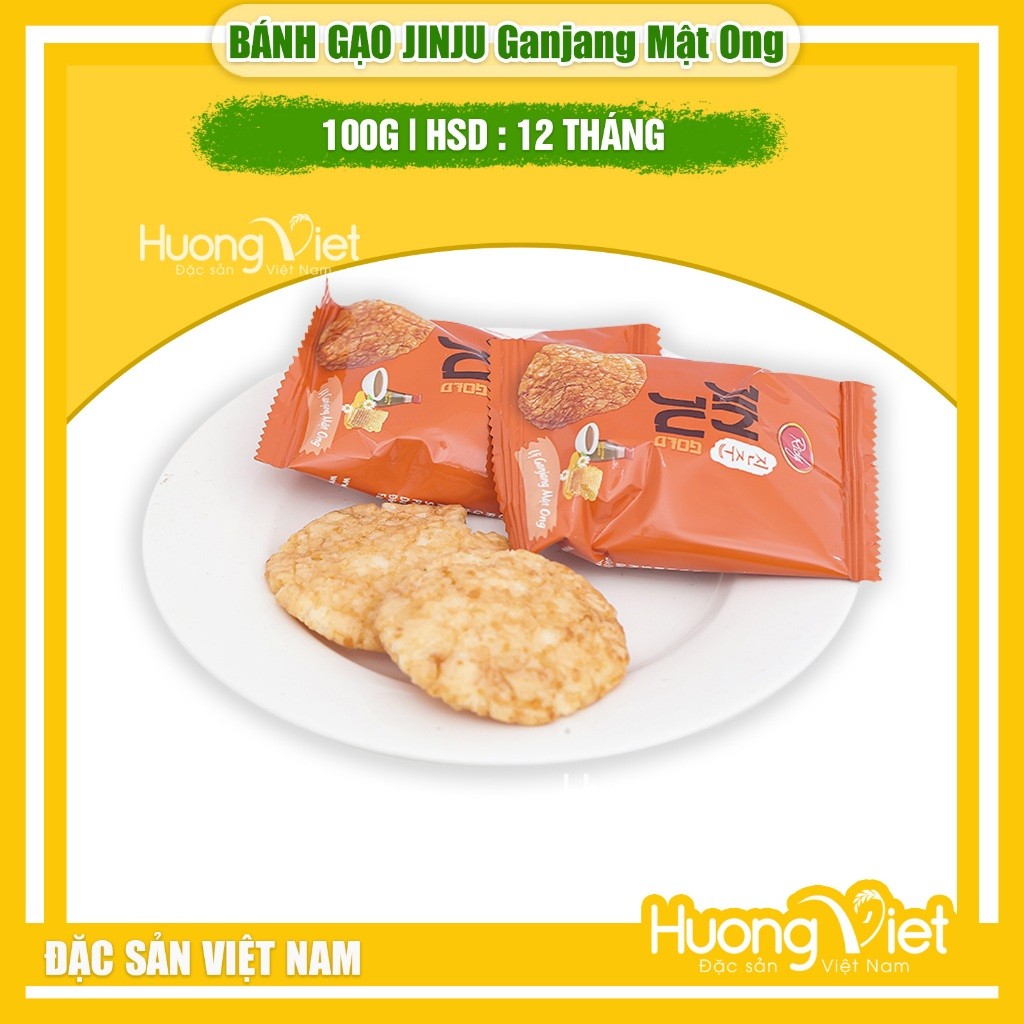Bánh gạo Jinju Gold vị Ganjang mật ong Richy (Túi 100g) Bánh gạo Jinju Gold vị Ganjang mật ong Richy (Túi 100g)