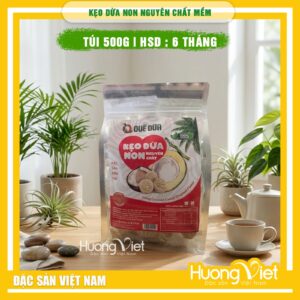 Kẹo dừa non Nguyên Chất mềm dẻo Quê Dừa Vĩnh Long 500g Kẹo dừa non Nguyên Chất mềm dẻo Quê Dừa Vĩnh Long 500g