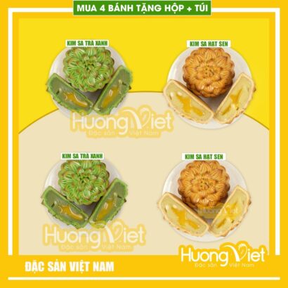Hộp Bánh Trung Thu Tân Huê Viên 4 Bánh (200g/bánh) - Mã HV05