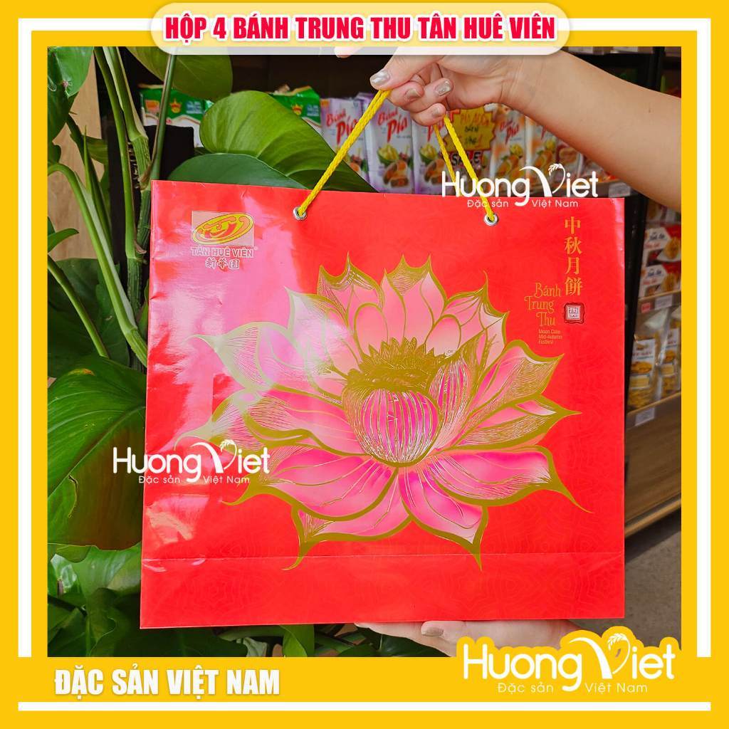 Hộp Bánh Trung Thu Tân Huê Viên 4 Bánh (200g/bánh) - Mã HV06 Hộp Bánh Trung Thu Tân Huê Viên 4 Bánh (200g/bánh) - Mã HV06