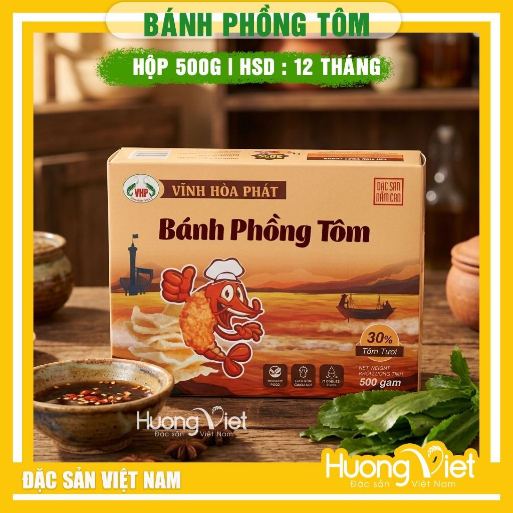 Bánh phồng tôm Vĩnh Hoà Phát 500g – Chuẩn đặc sản Năm Căn Bánh phồng tôm Vĩnh Hoà Phát 500g – Chuẩn đặc sản Năm Căn