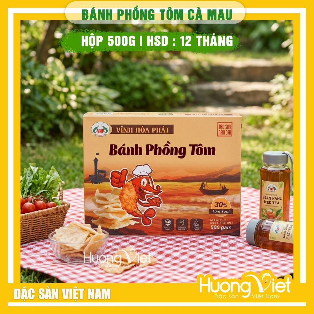 Bánh phồng tôm Vĩnh Hoà Phát 500g – Chuẩn đặc sản Năm Căn Bánh phồng tôm Vĩnh Hoà Phát 500g – Chuẩn đặc sản Năm Căn