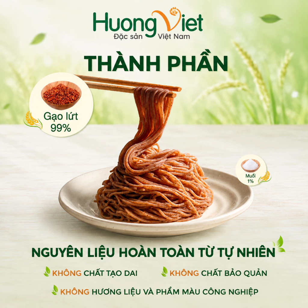 Bún gạo lứt ăn liền Tâm Minh Foods - Túi 450g Bún gạo lứt ăn liền Tâm Minh Foods - Túi 450g