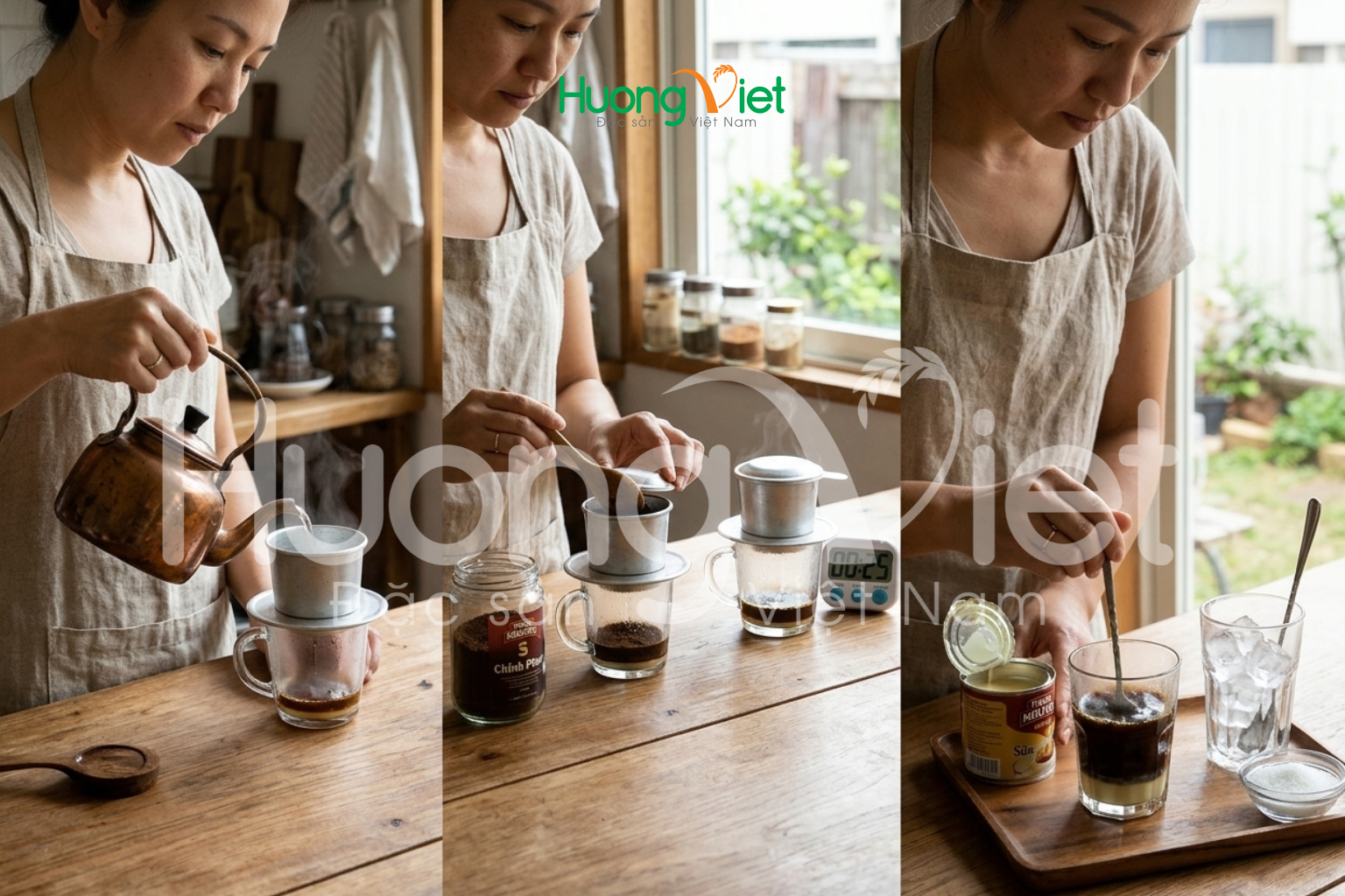 Pha một ly cà phê phin cùng sữa đặc luôn là cách thưởng thức quen thuộc của người Việt.